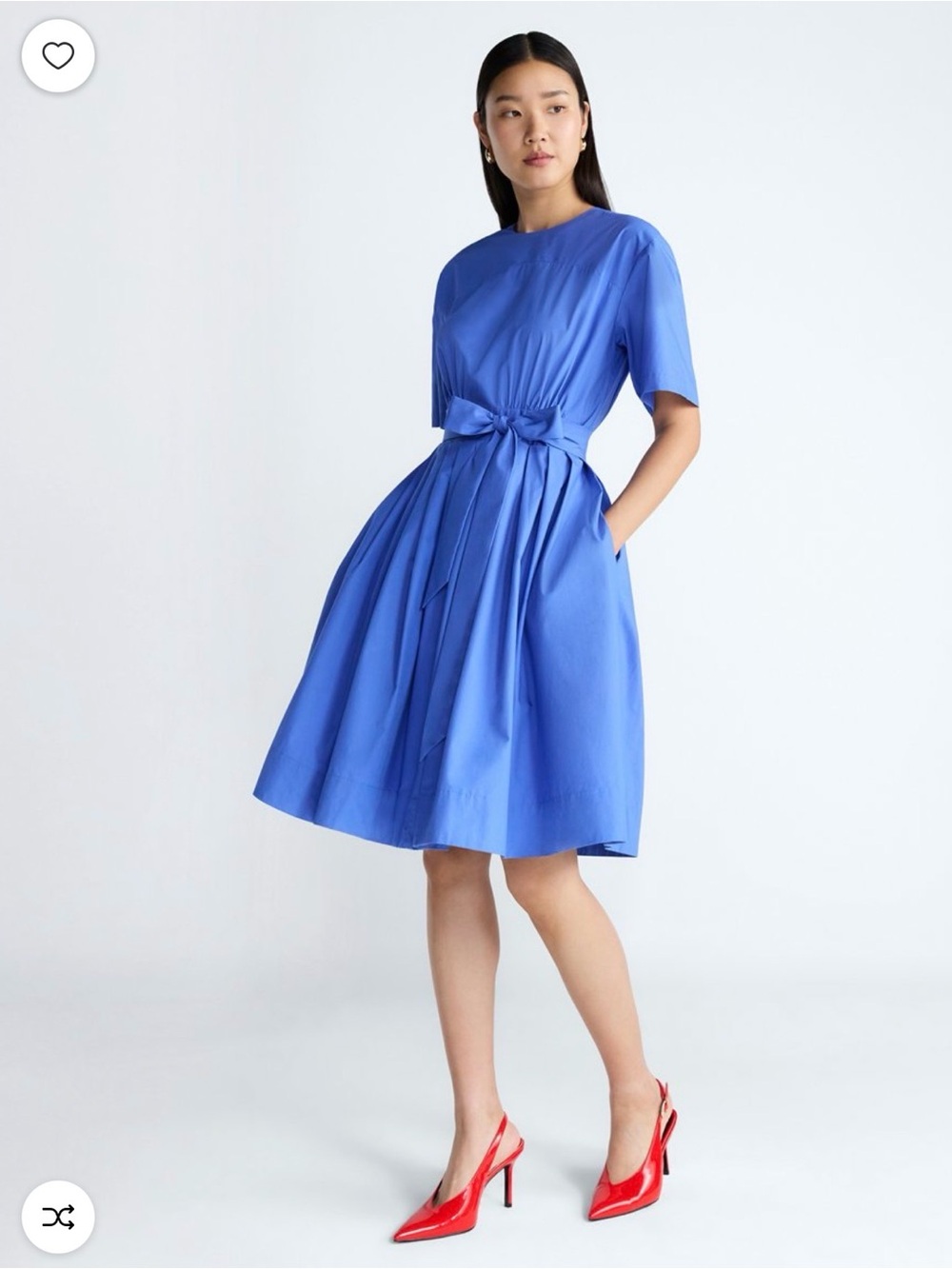 Devil Wears Prada Scoop Collection Cotton Tie-Waist Midi Dress - Picture 5 of 12